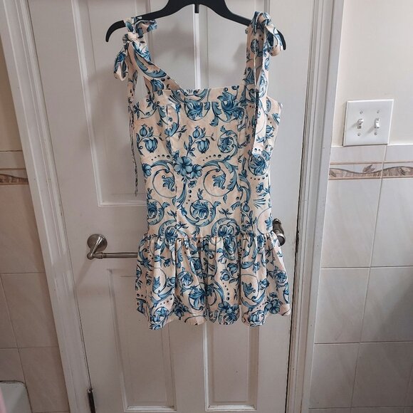 Agua Bendita Dresses & Skirts - Agua Bendita Blue Floral Joaquina Dress